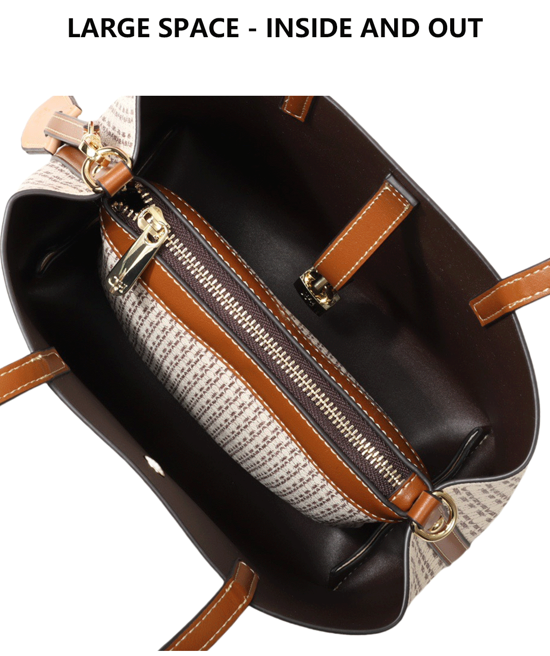 Sac à bandoulière polyvalent en cuir de qualité supérieure CH pour femme, grande capacité, idéal pour les déplacements quotidiens, avec imprimé lettre, tendance