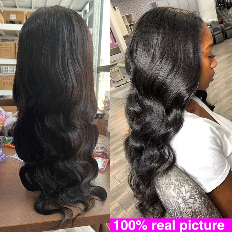 Perruque Lace Front Wig Body Wave 250 Densité 13x4, 13x6, 40 pouces, 5x5, Lace Closure Wig, Cheveux Humains Transparents Sans Colle, Vente