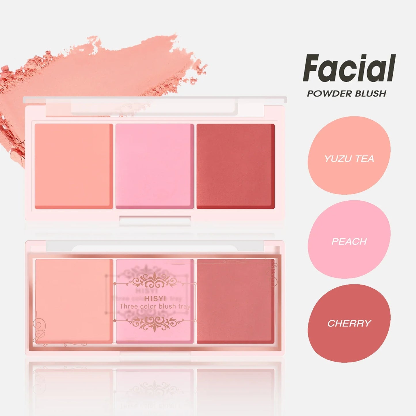 Fard à paupières 3 couleurs rouge joues nude maquillage naturel mat thé au lait orange maquillage longue tenue rendu des couleurs élevé invisible