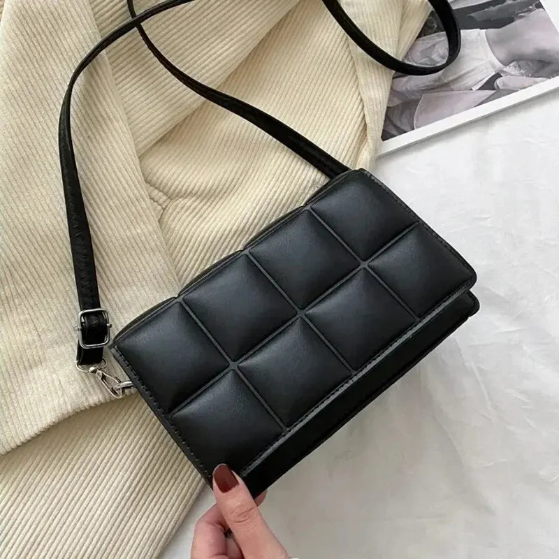 Sac à bandoulière tendance en cuir PU pour femme, petit sac à main classique avec poignée