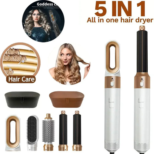 Ensemble de sèche-cheveux 5 en 1, peigne chauffant, fer à friser professionnel, lisseur, outil de coiffure pour sèche-cheveux Dyson Airwrap, usage domestique
