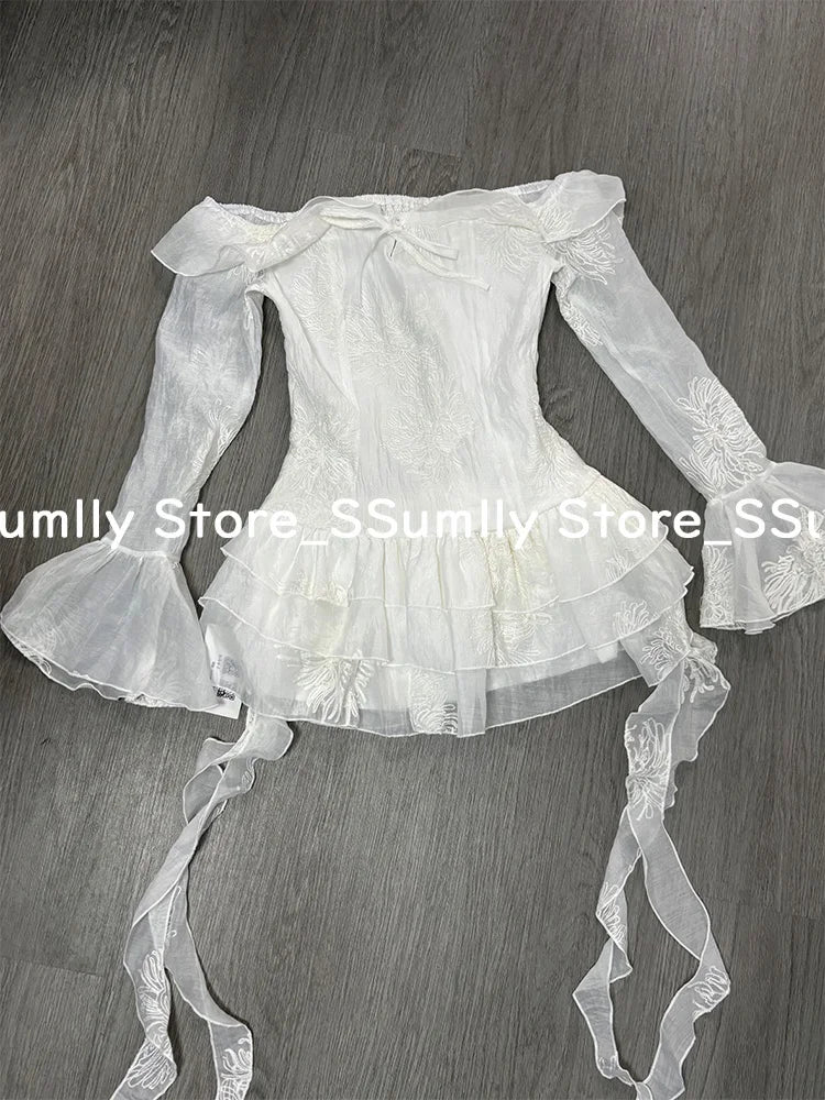 Robe une pièce à épaules dénudées pour femme, élégante, sexy, slim, tenue de soirée, style coréen chic, nouveauté 2025