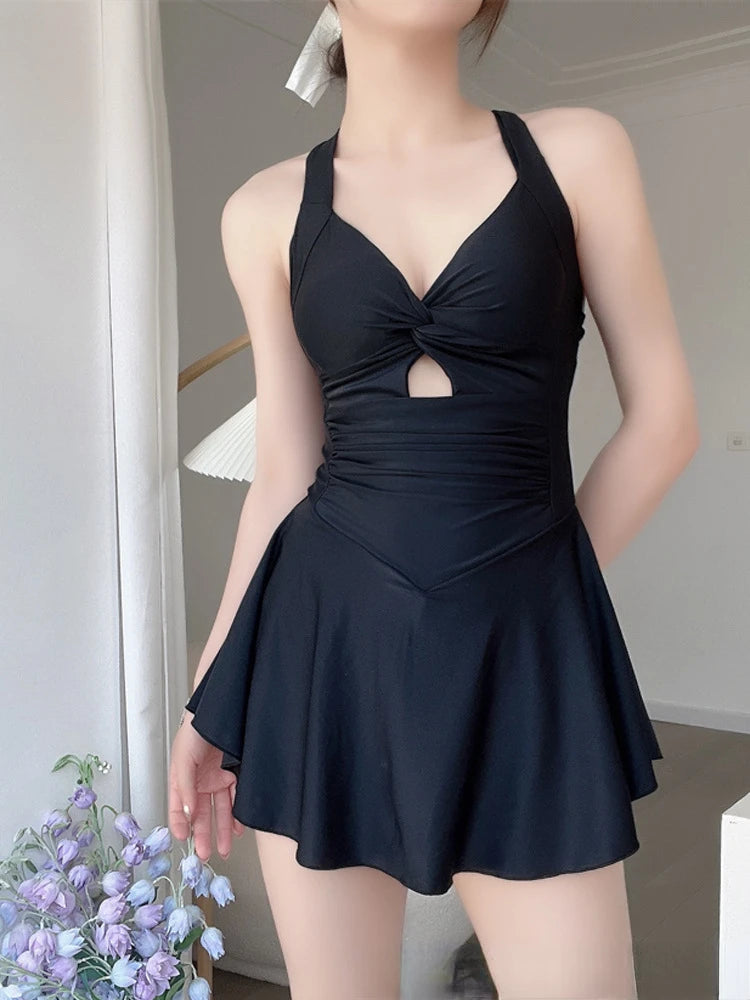 Maillot de bain une pièce sexy pour femmes, col suspendu, mignon et mignon, tenue de plage, taille haute, pour filles