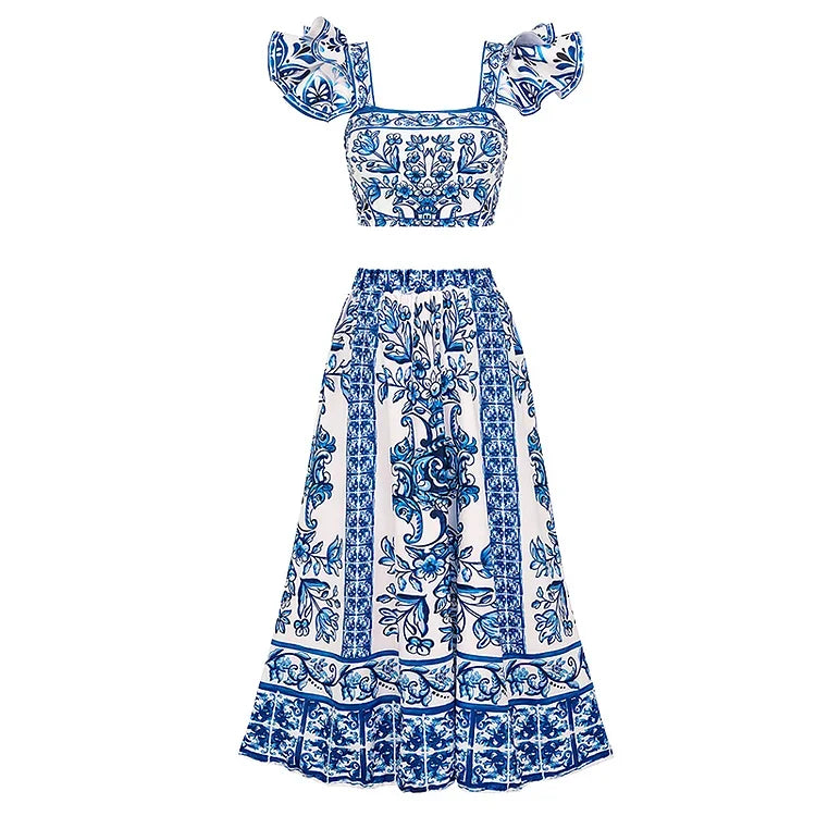 Maillot de bain et paréo imprimé vintage Flaxmaker 2025 pour femmes, élégant, sans manches, pour l'été