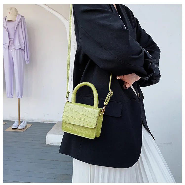 Mini sacs à main élégants en cuir PU pour femmes, sacoches décontractées à rabat de couleur unie, sacs à bandoulière pour femmes 2024