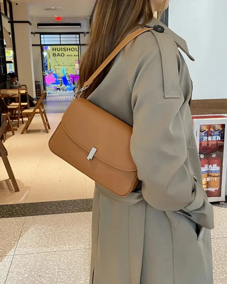 Sac à main en cuir véritable pour femme 2024, nouveau petit sac carré polyvalent pour dames, sac à bandoulière solide et polyvalent de haute qualité