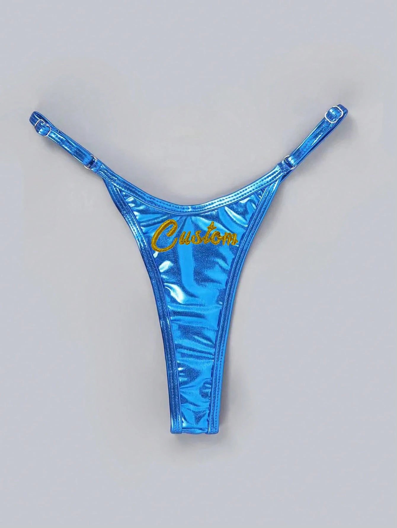 Bikini brésilien personnalisé, string sexy, lettres brodées, nom, culotte, chaînes de corps, maillot de bain, vêtements de plage, cadeaux