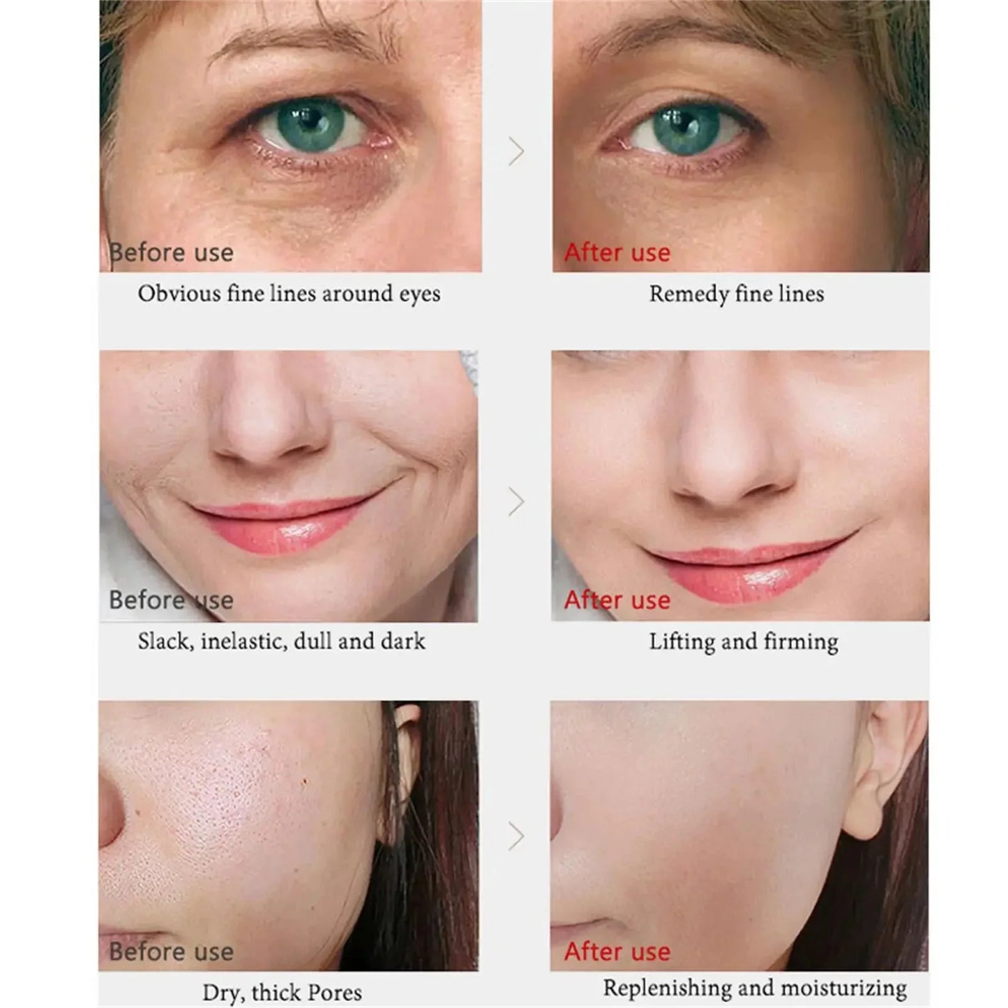 Kit anti-rides au rétinol pour le visage, raffermissement instantané, sérum anti-âge, estompe les ridules, blanchit et soigne la peau coréenne.