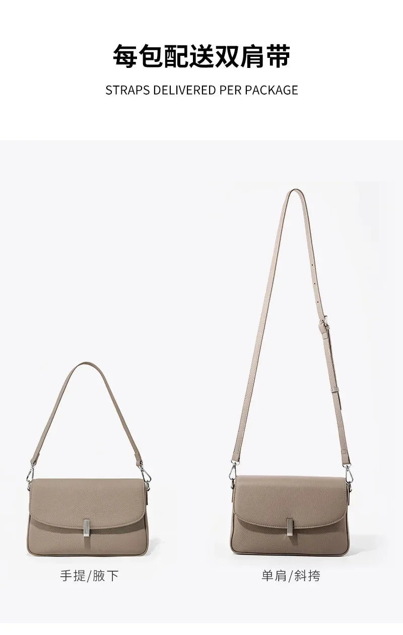 Sac à main en cuir véritable pour femme 2024, nouveau petit sac carré polyvalent pour dames, sac à bandoulière solide et polyvalent de haute qualité