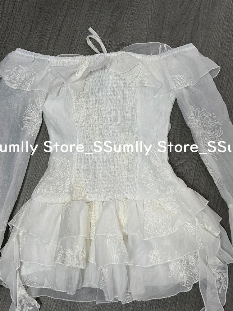 Robe une pièce à épaules dénudées pour femme, élégante, sexy, slim, tenue de soirée, style coréen chic, nouveauté 2025