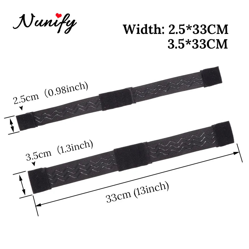 Nunify Bandeau élastique amovible noir pour dentelle frontale, antidérapant, pour la fabrication de bonnets de perruque, bandeau réglable de haute qualité