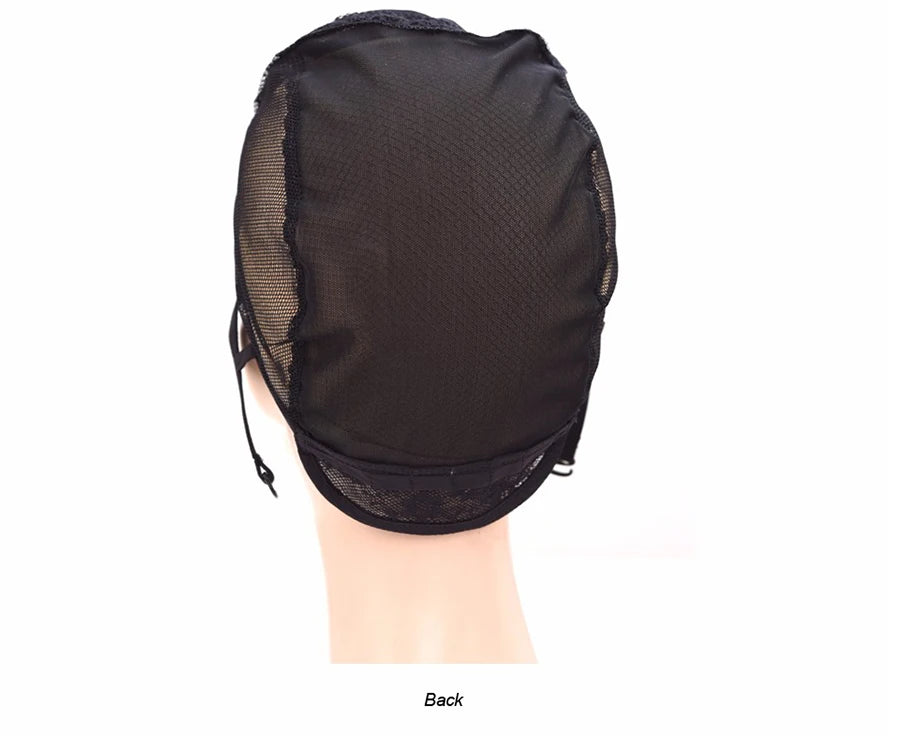 Lot de 5 bonnets de perruque en résille extensibles avec bretelles réglables pour la fabrication de perruques