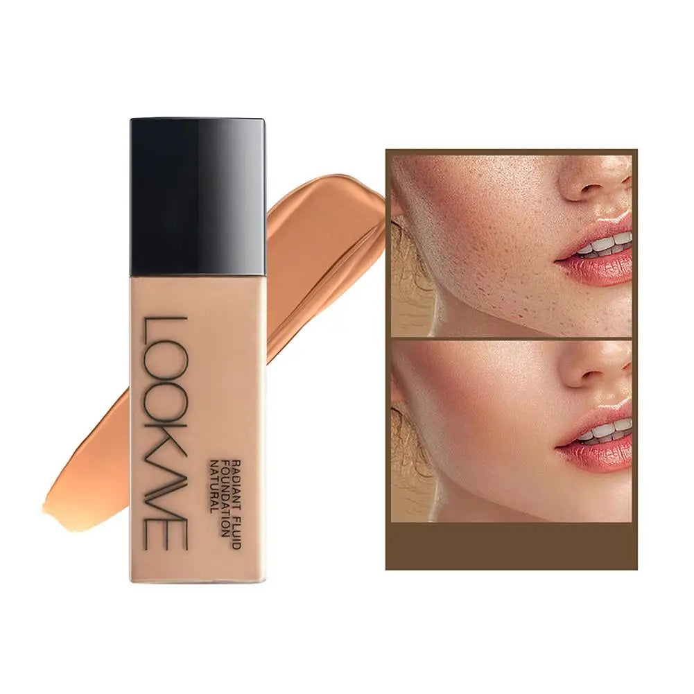 Fond de teint liquide LOOKAVE longue tenue, couvrance totale, crème mate, fond de teint CC, correcteur de maquillage, base liquide naturelle, hydratant