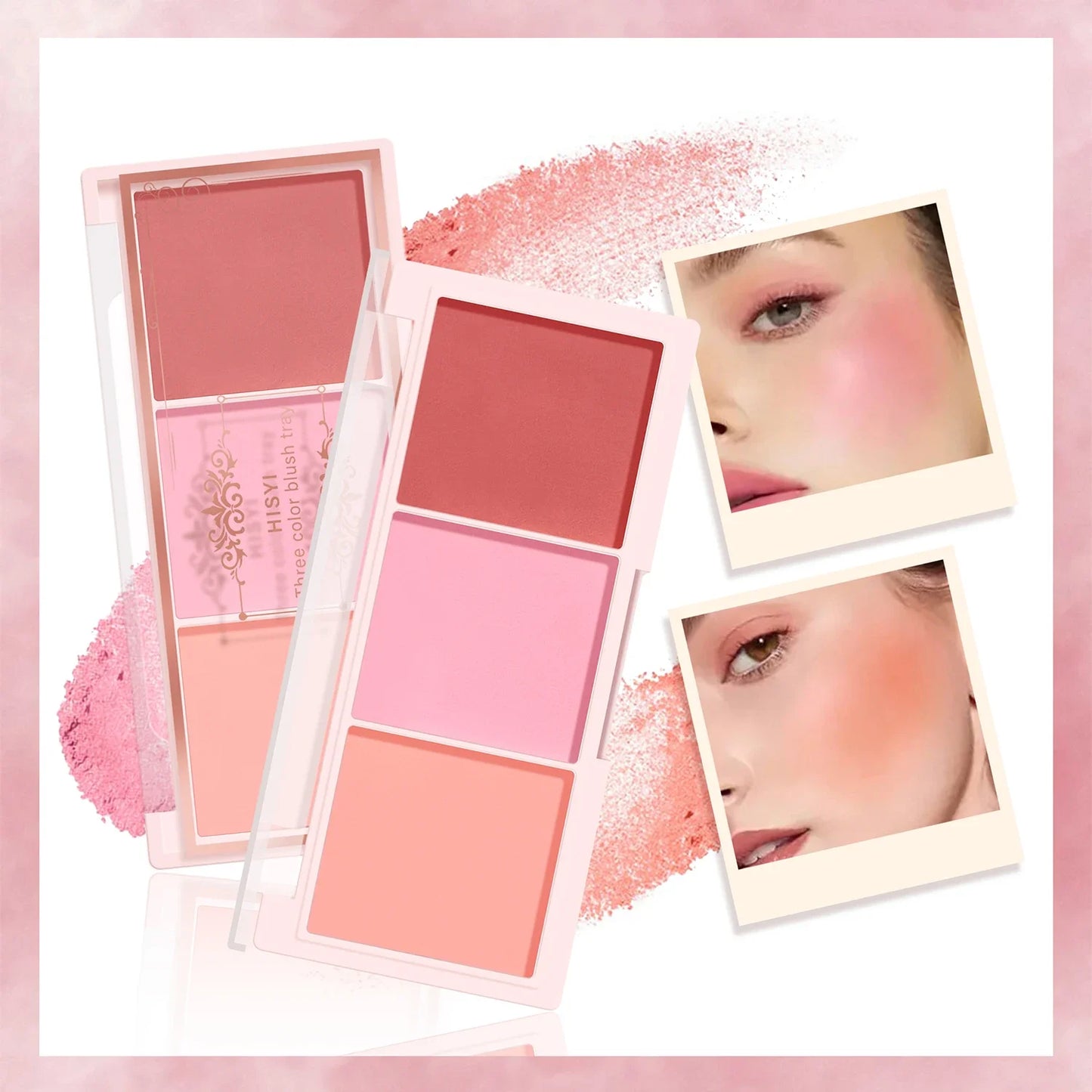 Fard à paupières 3 couleurs rouge joues nude maquillage naturel mat thé au lait orange maquillage longue tenue rendu des couleurs élevé invisible