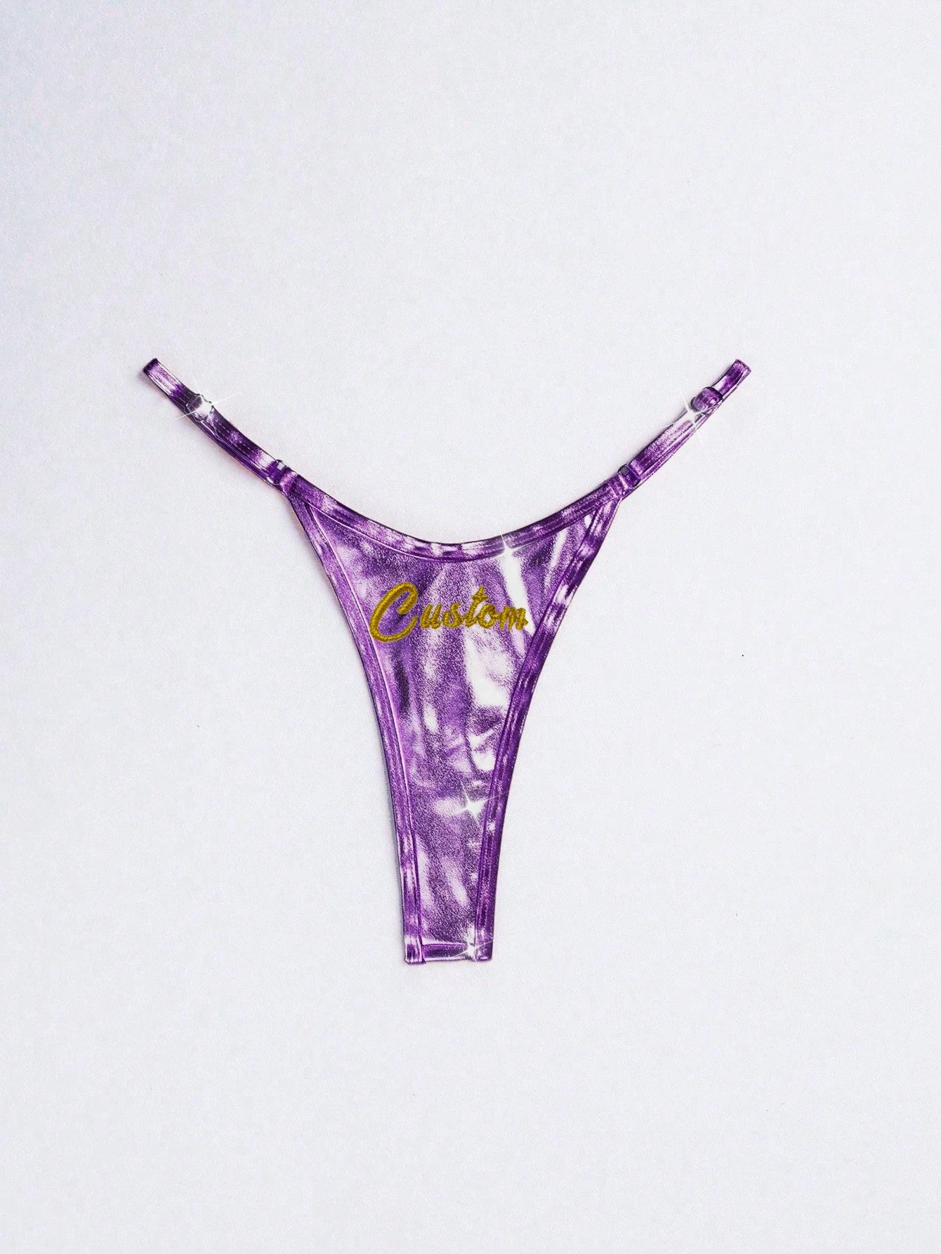 Bikini brésilien personnalisé, string sexy, lettres brodées, nom, culotte, chaînes de corps, maillot de bain, vêtements de plage, cadeaux