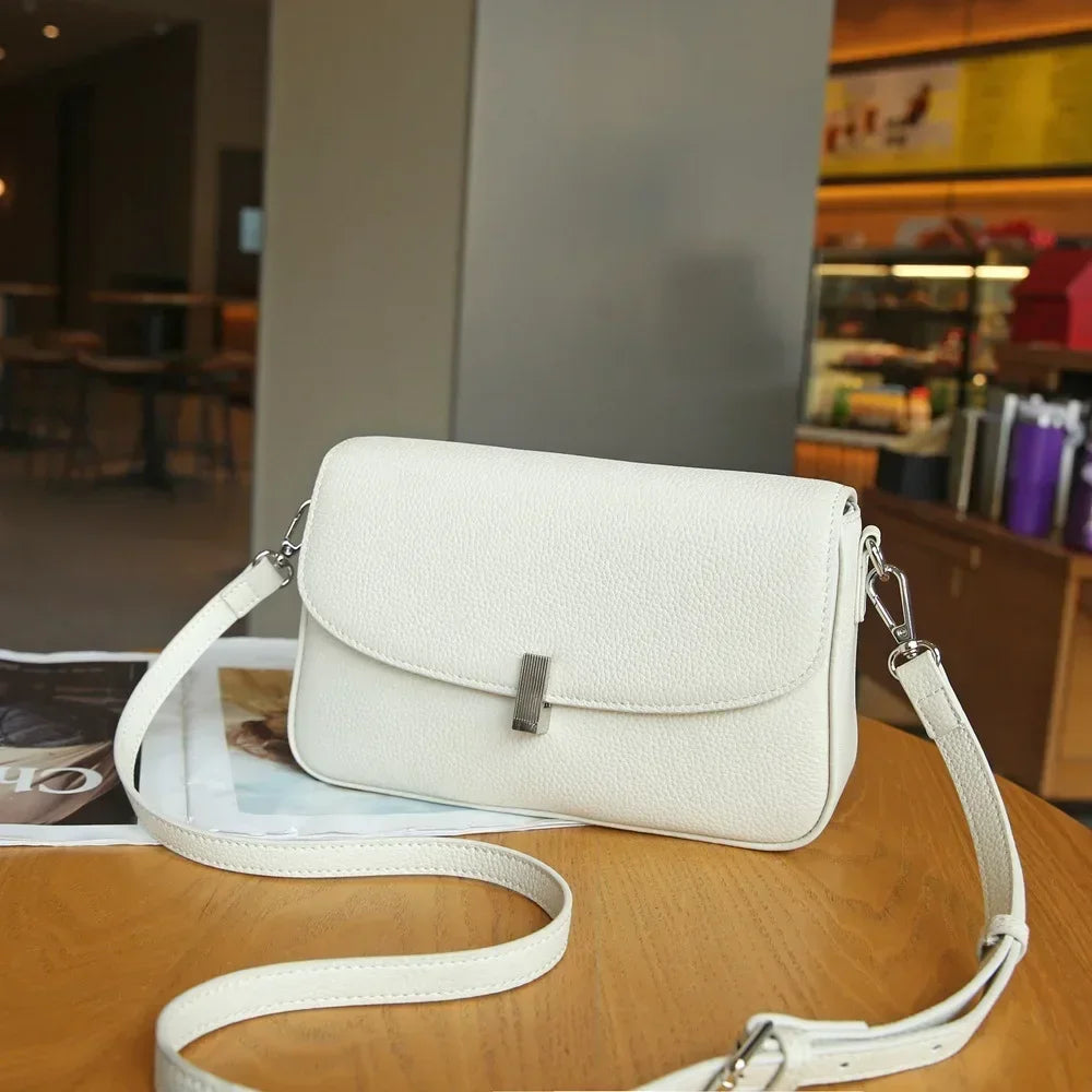 Sac à main en cuir véritable pour femme 2024, nouveau petit sac carré polyvalent pour dames, sac à bandoulière solide et polyvalent de haute qualité