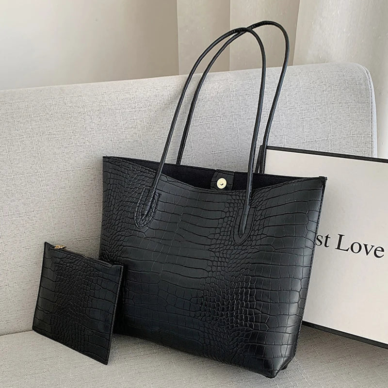 Grand sac à bandoulière en cuir PU pour femmes, sacs à main tendance de créateur, sacs fourre-tout