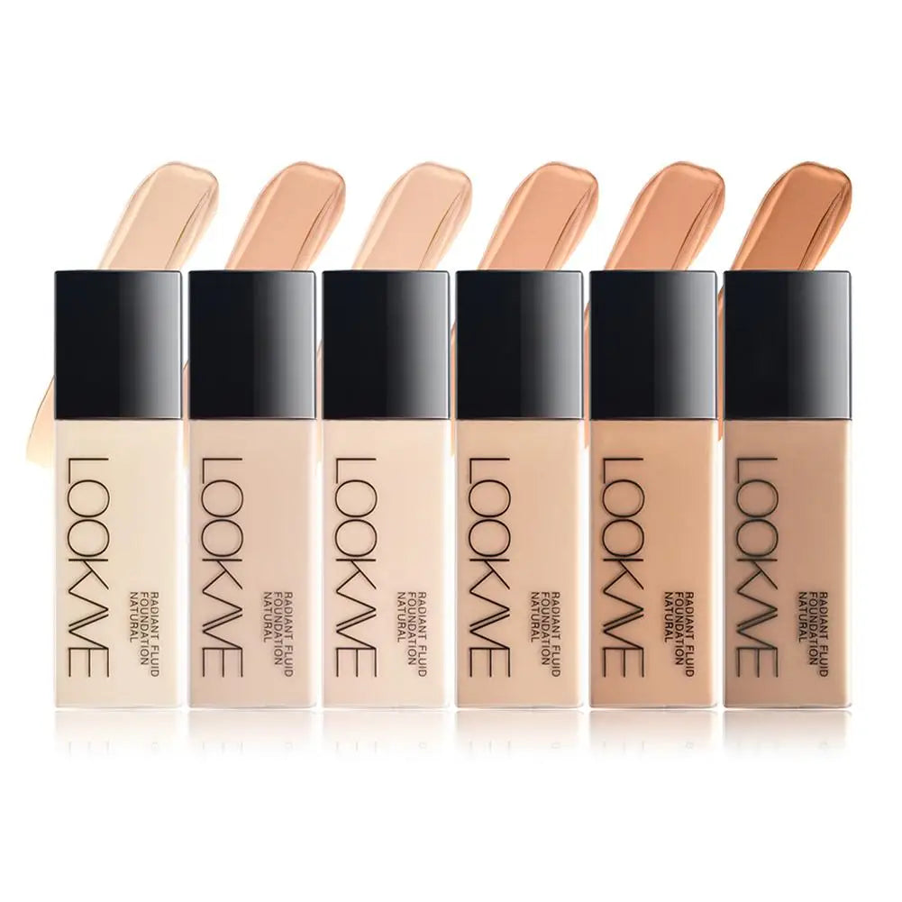 Fond de teint liquide LOOKAVE longue tenue, couvrance totale, crème mate, fond de teint CC, correcteur de maquillage, base liquide naturelle, hydratant