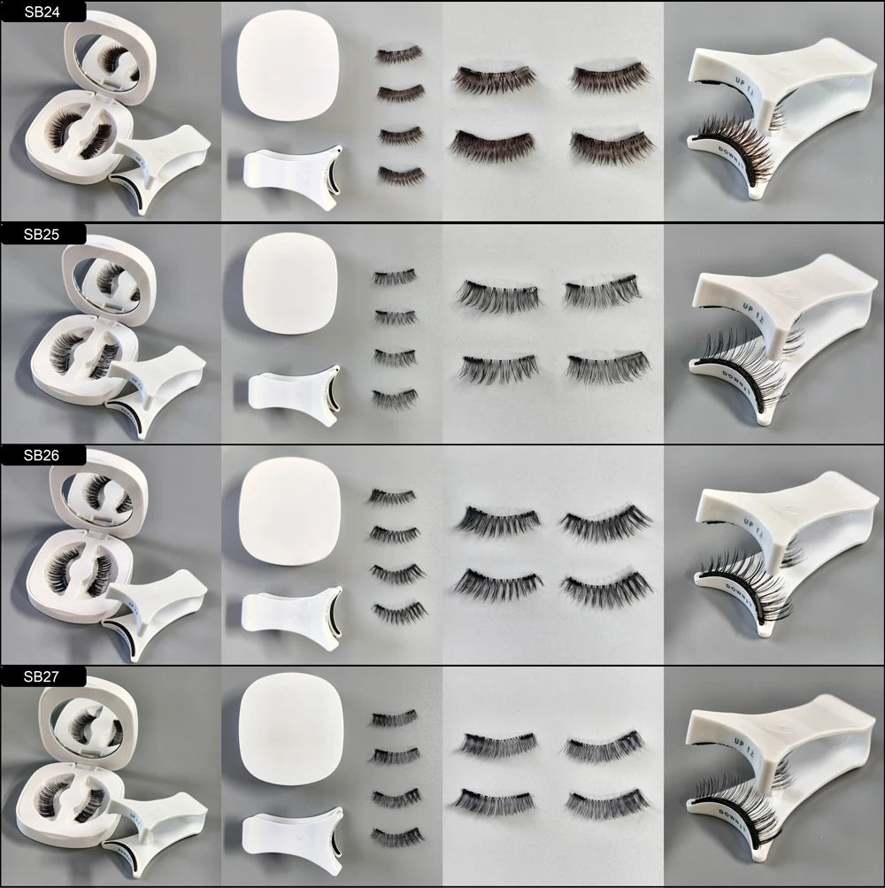 Yiernuo Faux cils magnétiques intégrés, nouveau kit de faux cils sans colle