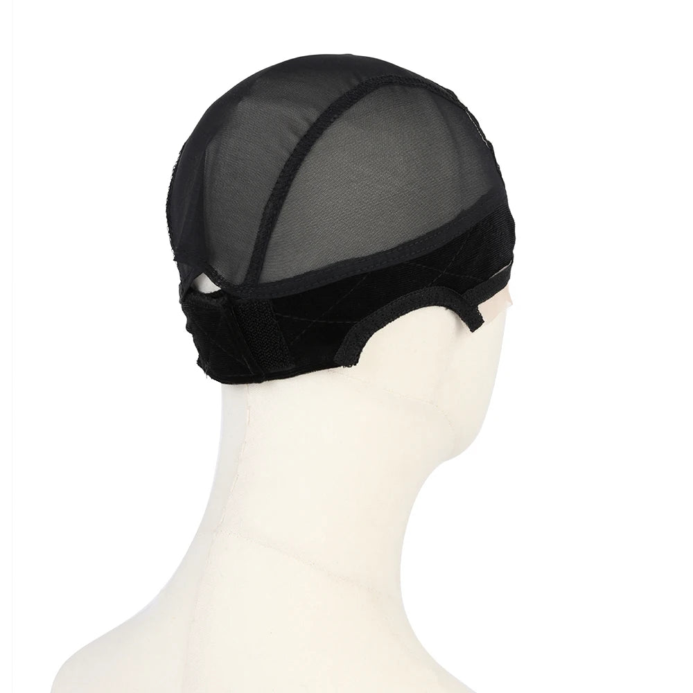 1 bonnet de perruque en dentelle avec bande en velours 4 x 5 pouces, bonnet de perruque à dentelle frontale et design d'oreille confortable pour femmes, bonnet de perruque respirant