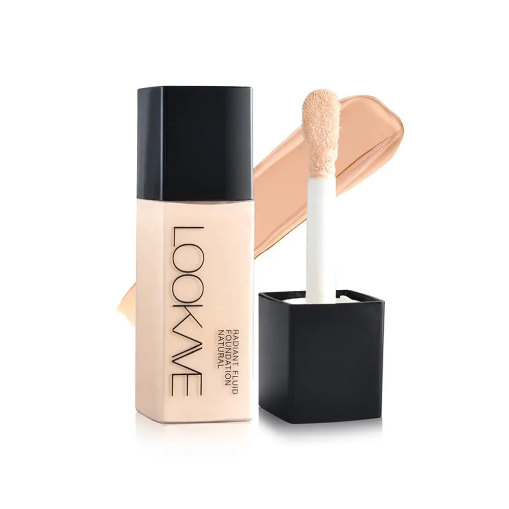 Fond de teint liquide LOOKAVE longue tenue, couvrance totale, crème mate, fond de teint CC, correcteur de maquillage, base liquide naturelle, hydratant