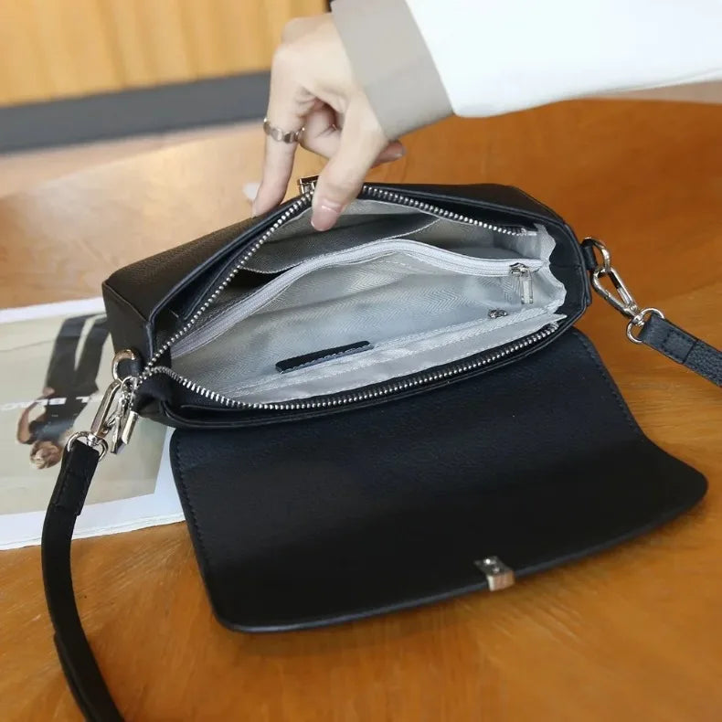 Sac à main en cuir véritable pour femme 2024, nouveau petit sac carré polyvalent pour dames, sac à bandoulière solide et polyvalent de haute qualité