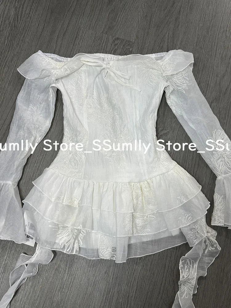 Robe une pièce à épaules dénudées pour femme, élégante, sexy, slim, tenue de soirée, style coréen chic, nouveauté 2025