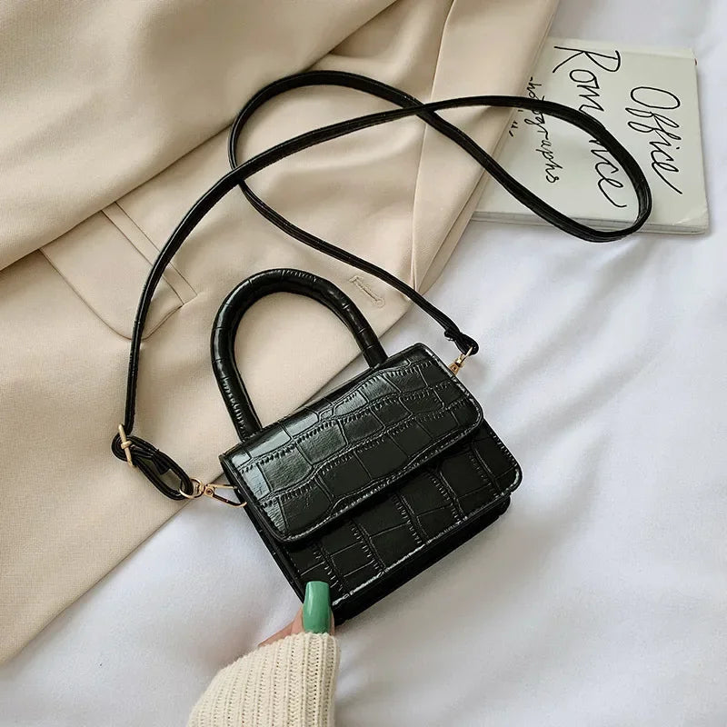 Mini sacs à main élégants en cuir PU pour femmes, sacoches décontractées à rabat de couleur unie, sacs à bandoulière pour femmes 2024