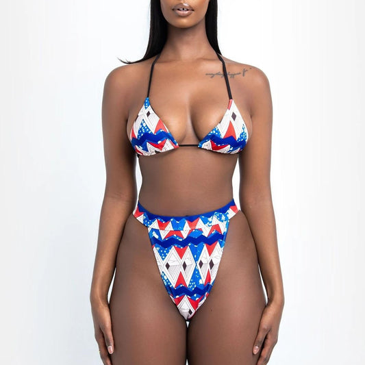 Maillot de bain bikini fendu avec chemisier