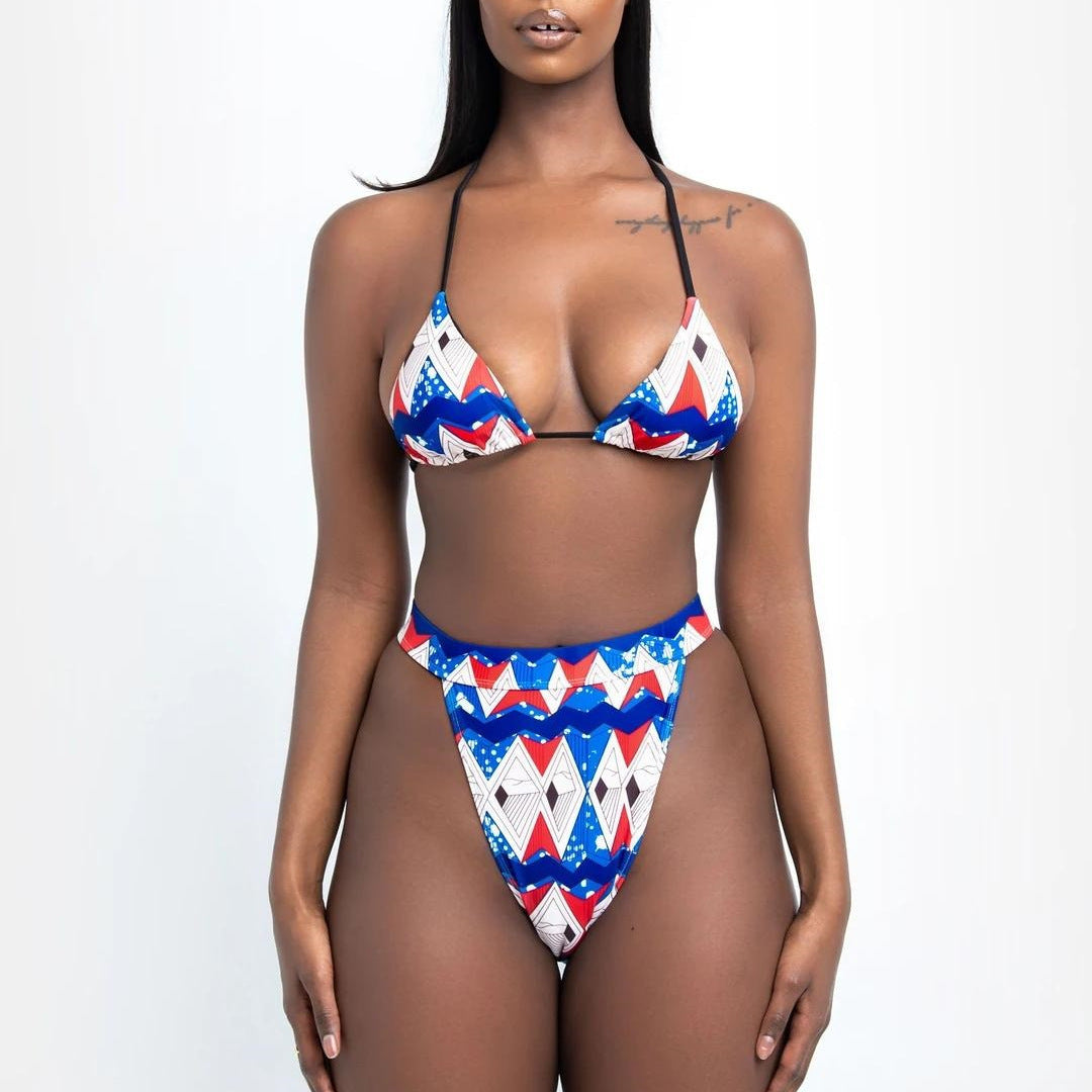 Maillot de bain bikini fendu avec chemisier
