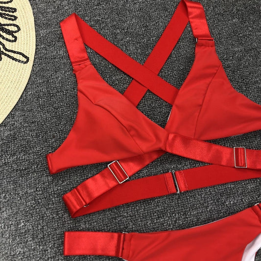 Maillot de bain séparé pour femme, bikini ajustable