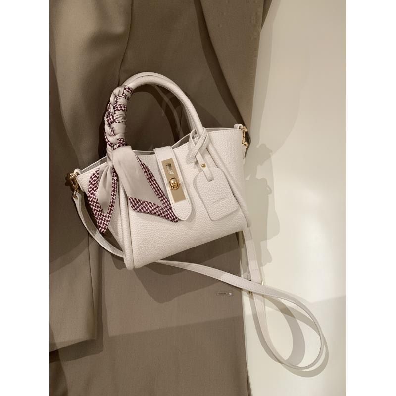 Sac fourre-tout portable en cuir souple à motif litchi