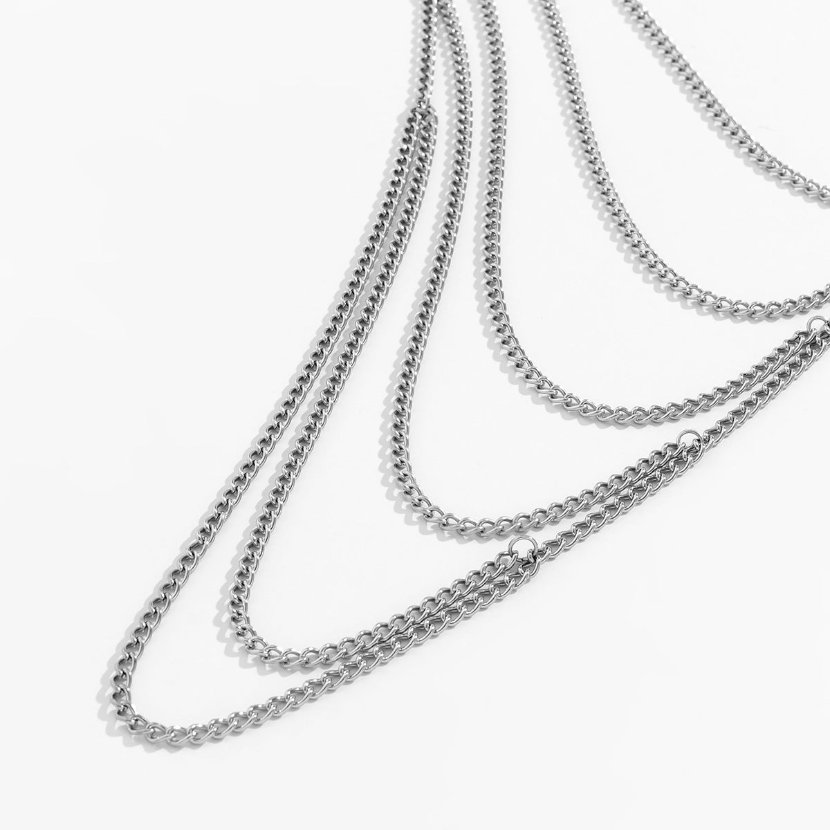 Collier en alliage avec gouttes simples et diamants